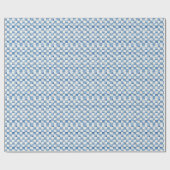 Papier Cadeau Blue Checkered Decorative Gift Wrap Paper (Plat)