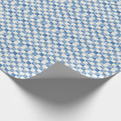 Papier Cadeau Blue Checkered Decorative Gift Wrap Paper (Coin)