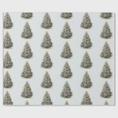 Papier Cadeau Blue Christmas Trees (Plat)