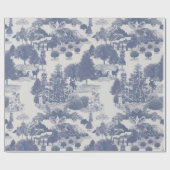 Papier Cadeau Blue Christmas Winter Wonderland (Plat)