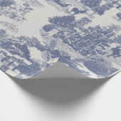 Papier Cadeau Blue Christmas Winter Wonderland (Coin)