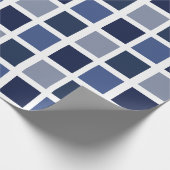Papier Cadeau Blue Color Squares Checkered (Coin)