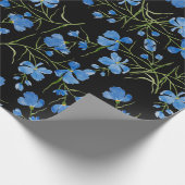 Papier Cadeau Blue Cosmos Flowers (Coin)
