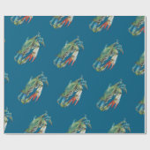 Papier Cadeau Blue Crab pattern (Plat)