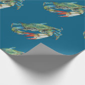 Papier Cadeau Blue Crab pattern (Coin)