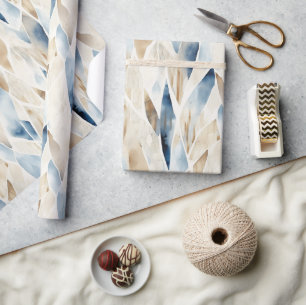 Papier Cadeau Blue Cream Sea Sand Ocean Serenity