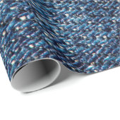 Papier Cadeau Blue denim jeans texture background. (Coin rond)