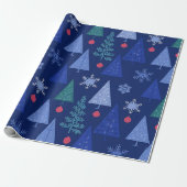 Papier Cadeau Blue d'hiver (Déroulé)