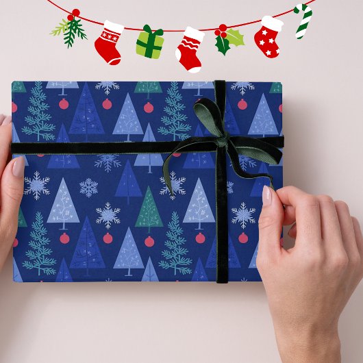 Papier Cadeau Blue d'hiver