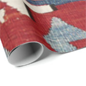 Papier Cadeau Blue Diamond Arrow Konya // 19e siècle (Coin rond)