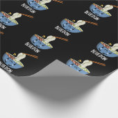 Papier Cadeau Blue-don Funny Udon Pun Dark BG (Coin)