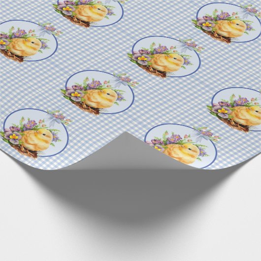 Papier Cadeau Blue En vichy Boy Anniversaire (Coin)