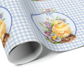 Papier Cadeau Blue En vichy Boy Anniversaire (Coin rond)