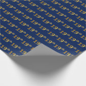 Papier Cadeau Blue, Faux Gold 19th (dix-neuvième) Event (Coin)