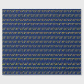 Papier Cadeau Blue, Faux Gold 25e (Vingt-cinquième) (Plat)