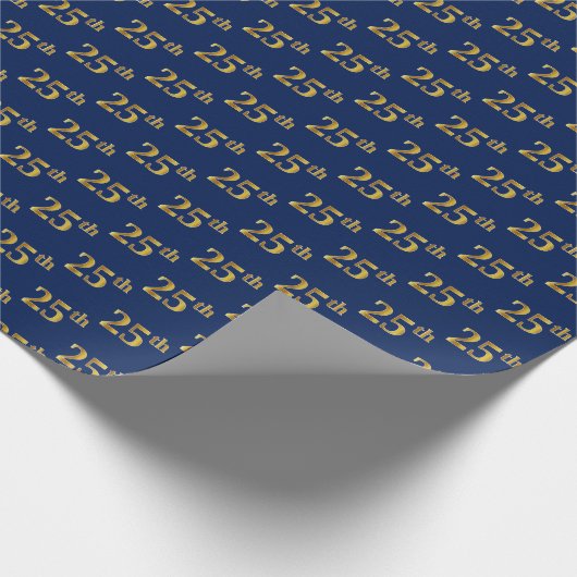 Papier Cadeau Blue, Faux Gold 25e (Vingt-cinquième) (Coin)