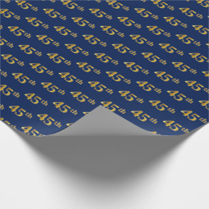 Papier Cadeau Blue, Faux Gold 45e (Quarante-cinquième)