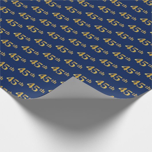 Papier Cadeau Blue, Faux Gold 45e (Quarante-cinquième) (Coin)
