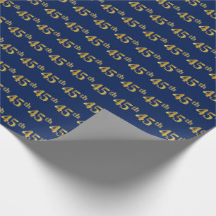 Papier Cadeau Blue, Faux Gold 45e (Quarante-cinquième)