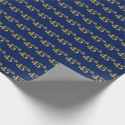 Papier Cadeau Blue, Faux Gold 45e (Quarante-cinquième) (Coin)