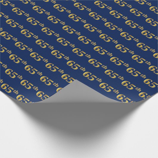 Papier Cadeau Blue, Faux Gold 65e (Soixante-cinquième) (Coin)
