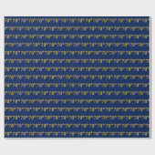 Papier Cadeau Blue, Faux Gold 70th (Seveneth) (Plat)
