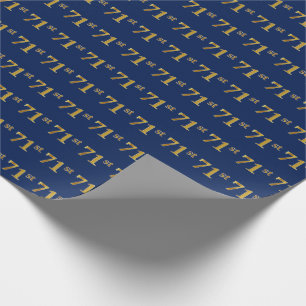 Papier Cadeau Blue, Faux Gold 71e (Soixante-et-onze)