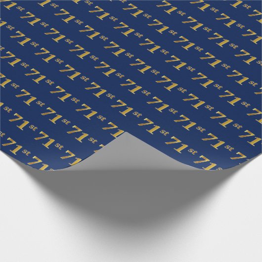 Papier Cadeau Blue, Faux Gold 71e (Soixante-et-onze) (Coin)