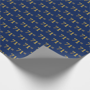 Papier Cadeau Blue, Faux Gold 71e (Soixante-et-onze)
