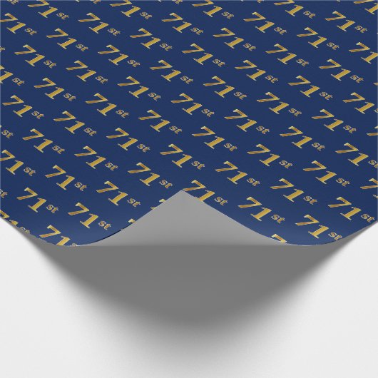 Papier Cadeau Blue, Faux Gold 71e (Soixante-et-onze) (Coin)