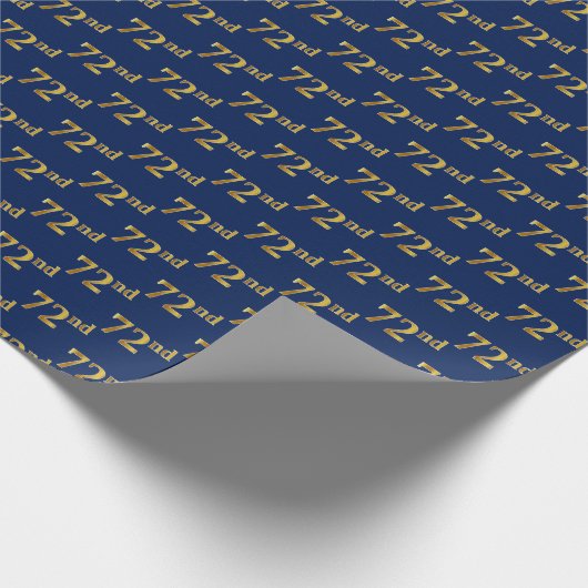 Papier Cadeau Blue, Faux Gold 72e (Soixante-douzième) (Coin)