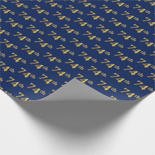 Papier Cadeau Blue, Faux Gold 74e (Soixante-quatorzième) (Coin)