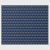 Papier Cadeau Blue, Faux Gold 76e (Soixante-seizième) (Plat)