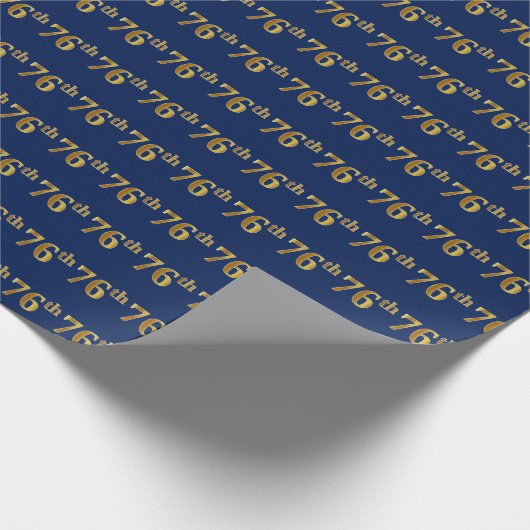 Papier Cadeau Blue, Faux Gold 76e (Soixante-seizième) (Coin)