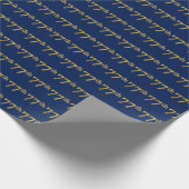 Papier Cadeau Blue, Faux Gold 77th (Soixante-dix-septième) Event (Coin)