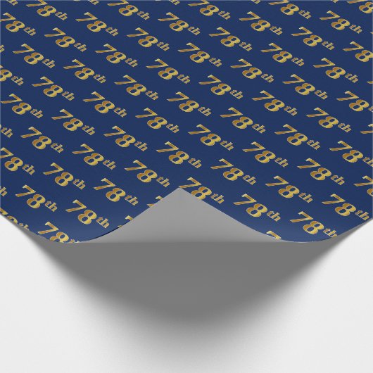 Papier Cadeau Blue, Faux Gold 78e (Soixante-dix-huitième) (Coin)