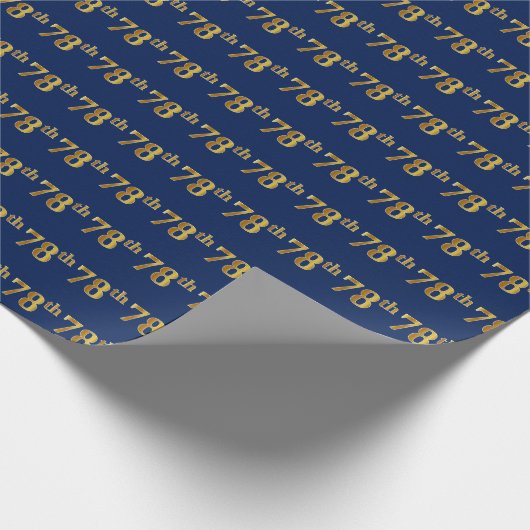 Papier Cadeau Blue, Faux Gold 78e (Soixante-dix-huitième) (Coin)