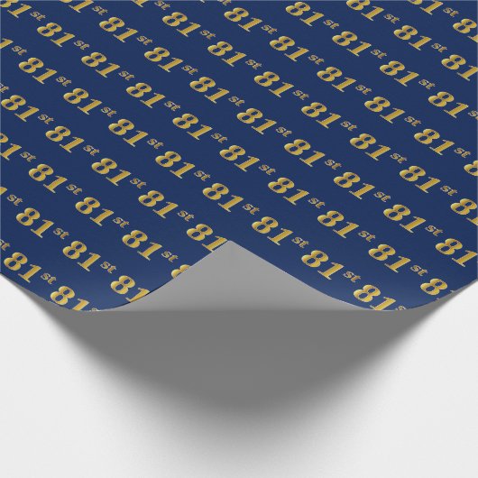 Papier Cadeau Blue, Faux Gold 81e (Quatre-vingt-unième) (Coin)