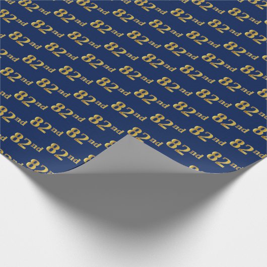 Papier Cadeau Blue, Faux Gold 82e (Quatre-vingt-deuxième) (Coin)