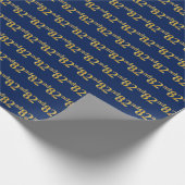 Papier Cadeau Blue, Faux Gold 82e (Quatre-vingt-deuxième) (Coin)