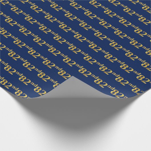 Papier Cadeau Blue, Faux Gold 82e (Quatre-vingt-deuxième) (Coin)