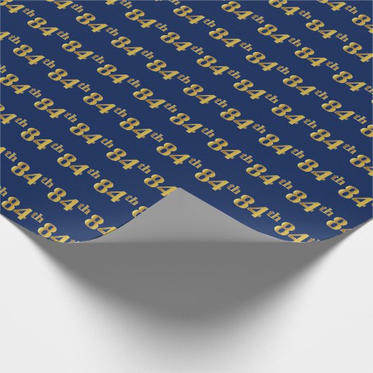 Papier Cadeau Blue, Faux Gold 84e (Quatre-vingt-quatrième) (Coin)