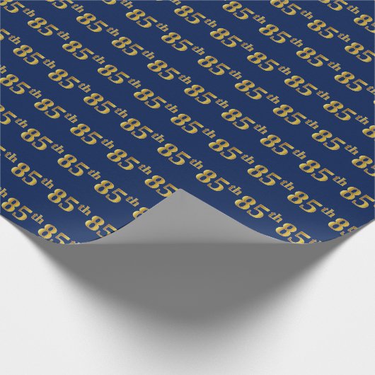 Papier Cadeau Blue, Faux Gold 85e (Quatre-vingt-cinquième) (Coin)