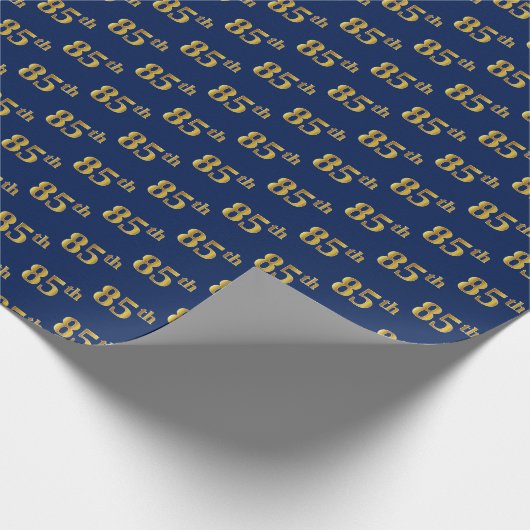 Papier Cadeau Blue, Faux Gold 85e (Quatre-vingt-cinquième) (Coin)
