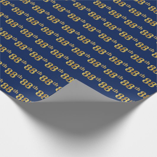Papier Cadeau Blue, Faux Gold 88e (Quatre-vingt-huitième) (Coin)