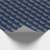 Papier Cadeau Blue, Faux Gold 89e (Quatre-vingt-neuvième) (Coin)