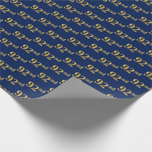 Papier Cadeau Blue, Faux Gold 92e (Quatre-vingt-dix-deuxième) (Coin)
