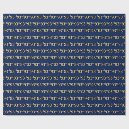 Papier Cadeau Blue, Faux Gold 93e (Quatre-vingt-treize) (Plat)