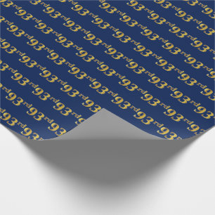 Papier Cadeau Blue, Faux Gold 93e (Quatre-vingt-treize)