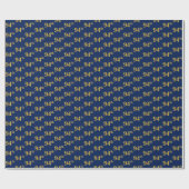 Papier Cadeau Blue, Faux Gold 94e (Quatre-vingt-quatorzième) (Plat)